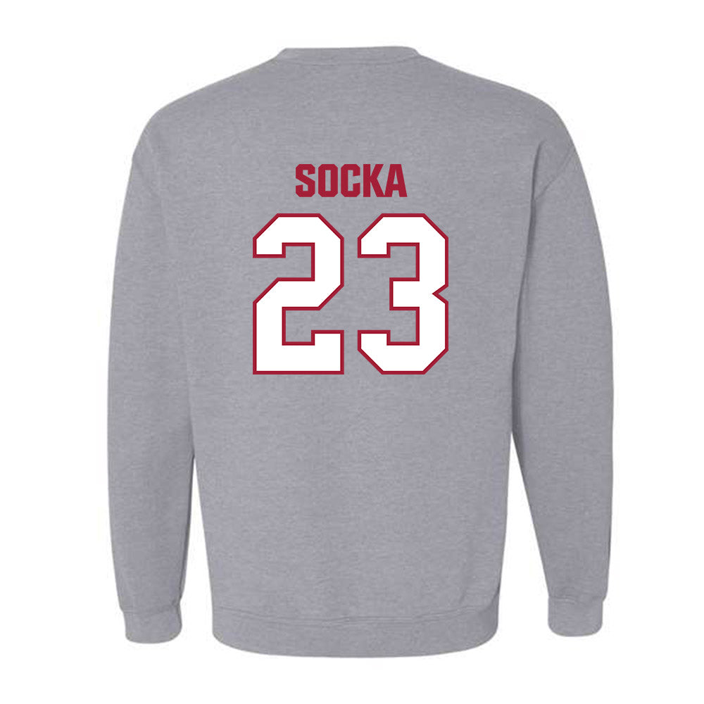 Indiana - NCAA Women's Basketball : Zania Socka - Classic Shersey Crewneck Sweatshirt-1