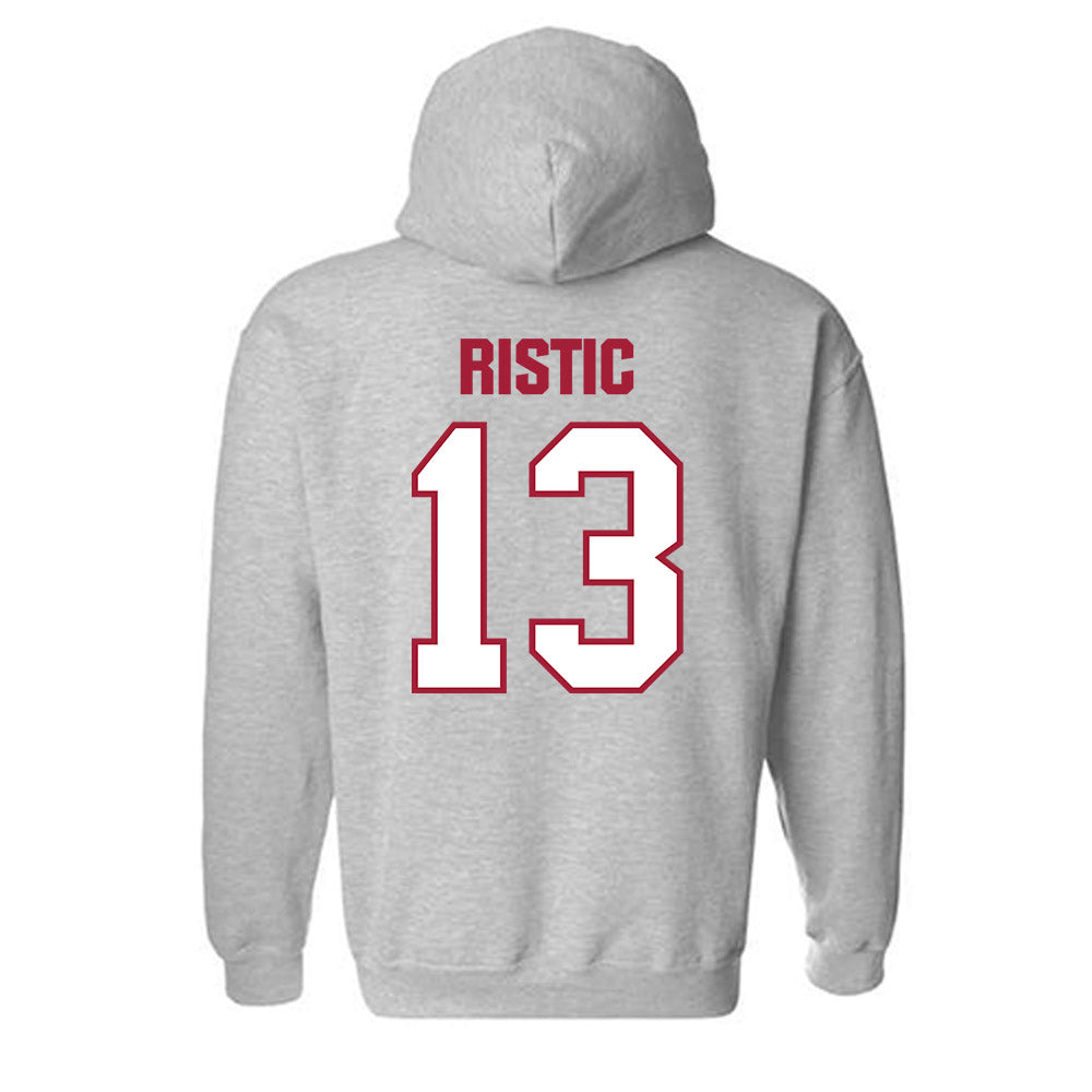 Indiana - NCAA Men's Basketball : Aleksa Ristic - Classic Shersey Hooded Sweatshirt-1