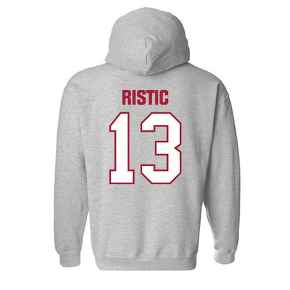 Indiana - NCAA Men's Basketball : Aleksa Ristic - Classic Shersey Hooded Sweatshirt-1