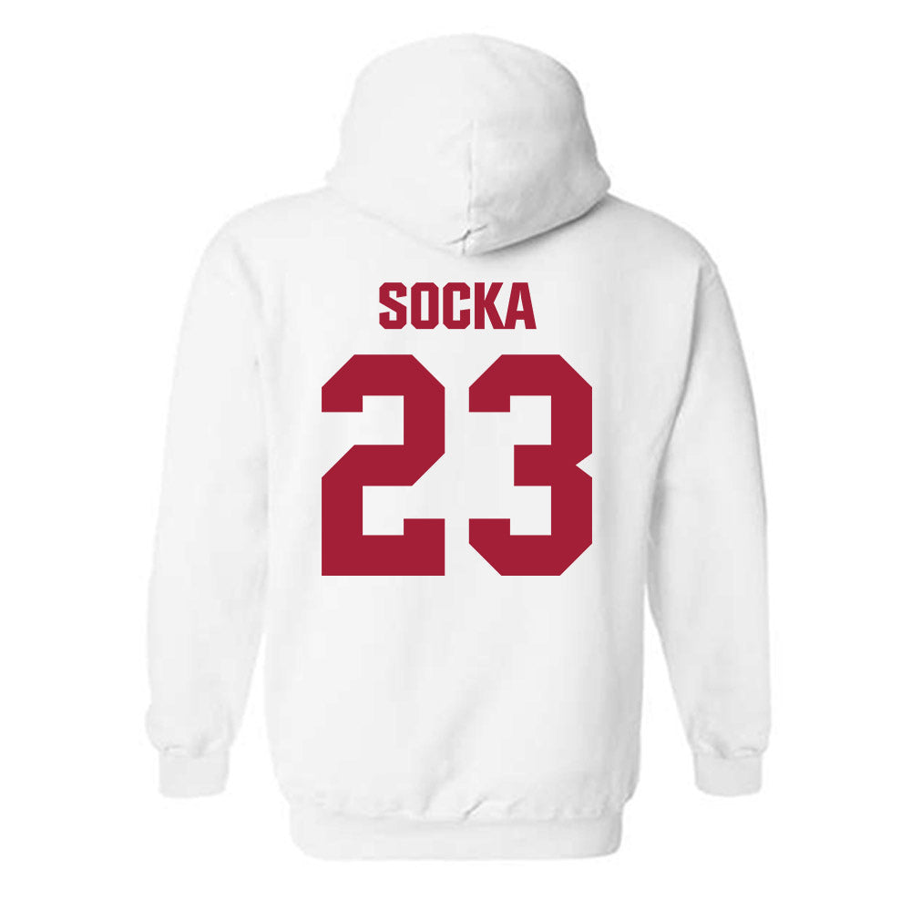 Indiana - NCAA Women's Basketball : Zania Socka - Classic Shersey Hooded Sweatshirt-1