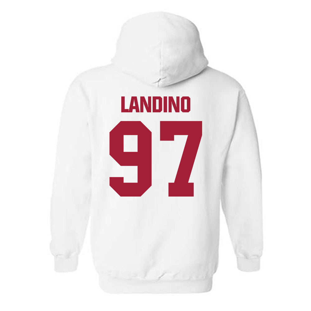 Indiana - NCAA Football : Mario Landino - Classic Shersey Hooded Sweatshirt-1