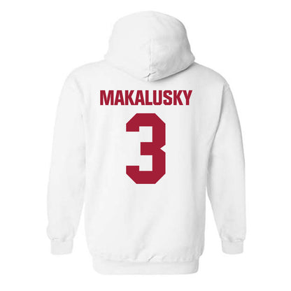 Indiana - NCAA Women's Basketball : Maya Makalusky - Classic Shersey Hooded Sweatshirt-1