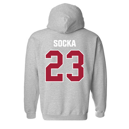 Indiana - NCAA Women's Basketball : Zania Socka - Classic Shersey Hooded Sweatshirt-1