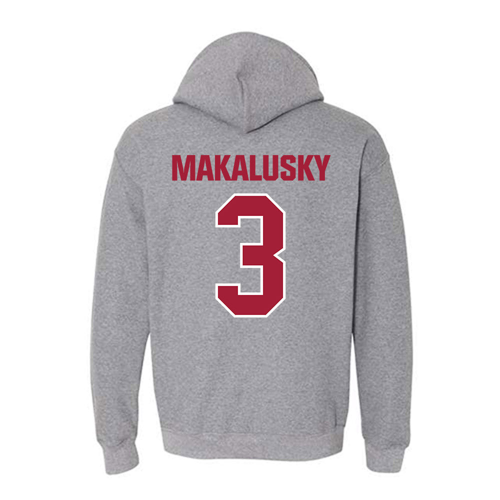 Indiana - NCAA Women's Basketball : Maya Makalusky - Classic Shersey Hooded Sweatshirt-1