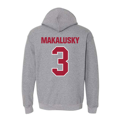 Indiana - NCAA Women's Basketball : Maya Makalusky - Classic Shersey Hooded Sweatshirt-1