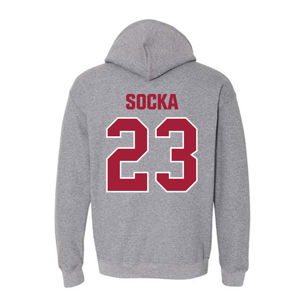 Indiana - NCAA Women's Basketball : Zania Socka - Classic Shersey Hooded Sweatshirt-1