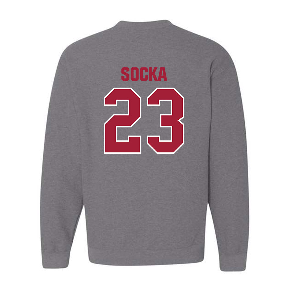 Indiana - NCAA Women's Basketball : Zania Socka - Classic Shersey Crewneck Sweatshirt-1