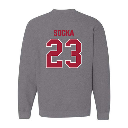 Indiana - NCAA Women's Basketball : Zania Socka - Classic Shersey Crewneck Sweatshirt-1
