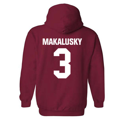 Indiana - NCAA Women's Basketball : Maya Makalusky - Classic Shersey Hooded Sweatshirt-1