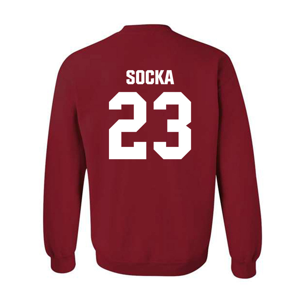 Indiana - NCAA Women's Basketball : Zania Socka - Classic Shersey Crewneck Sweatshirt-1