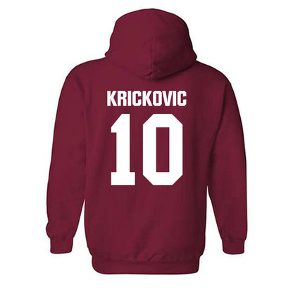 Indiana - NCAA Women's Volleyball : Teodora Krickovic - Classic Shersey Hooded Sweatshirt-1