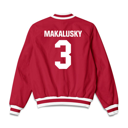 Indiana - NCAA Women's Basketball : Maya Makalusky - Bomber Jacket-1