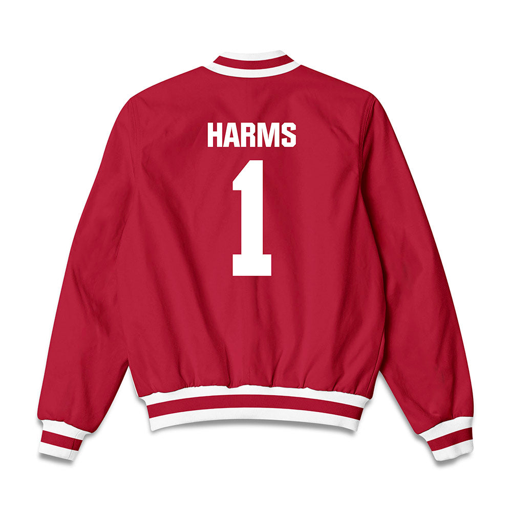 Indiana - NCAA Men's Soccer : JT Harms - Bomber Jacket-1