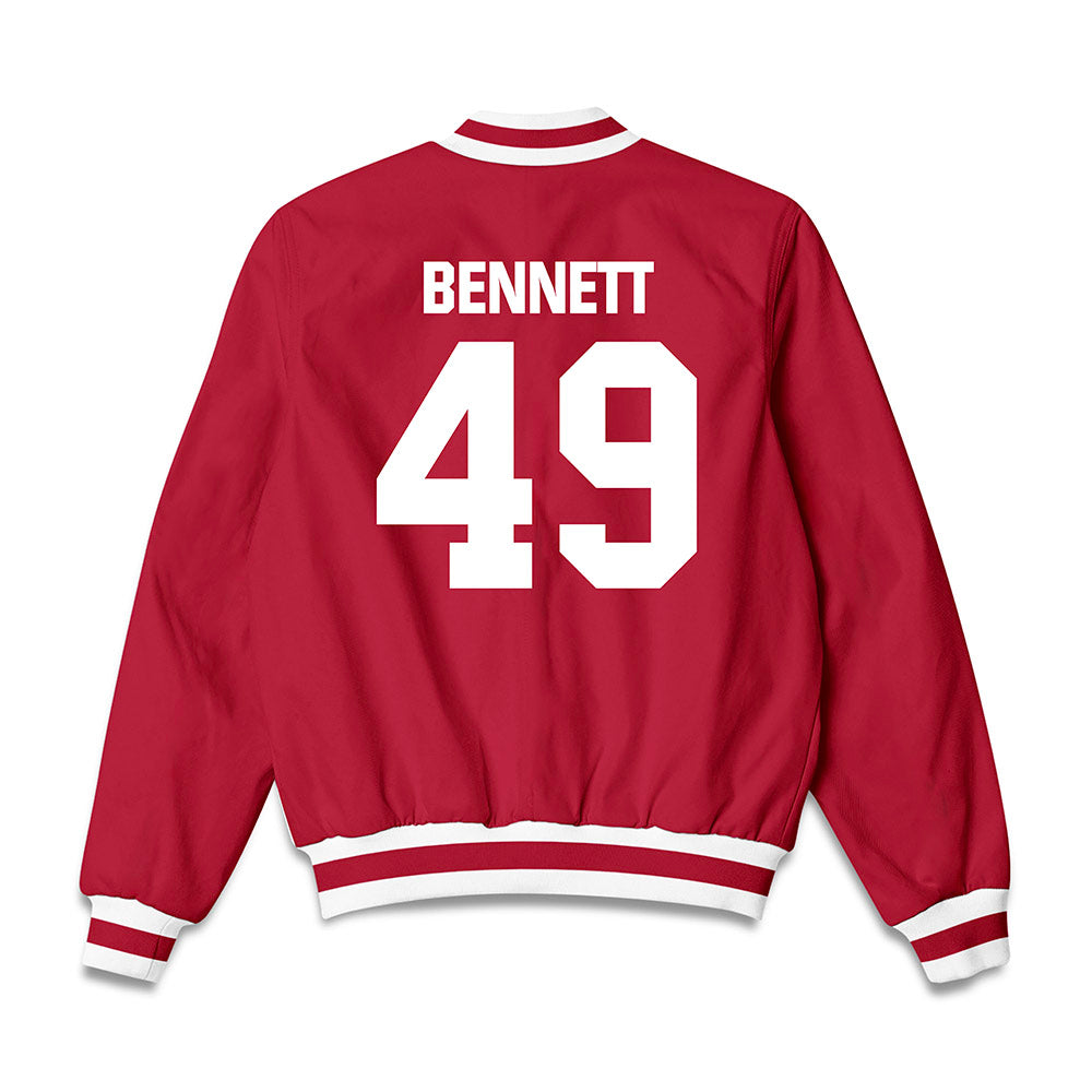 Indiana - NCAA Baseball : Eli Bennett - Bomber Jacket-1