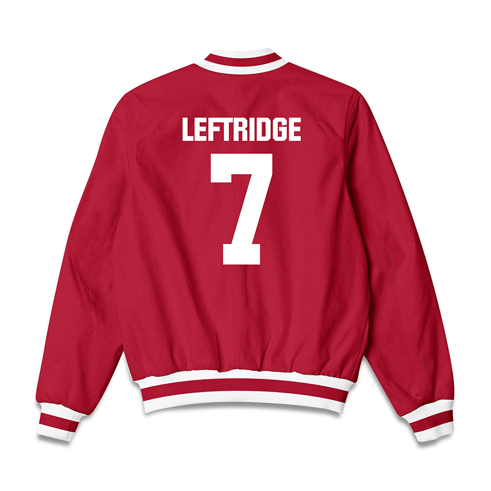 Indiana - NCAA Women's Volleyball : Hannah Leftridge - Bomber Jacket-1