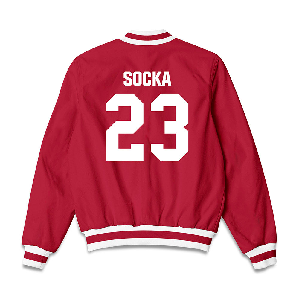 Indiana - NCAA Women's Basketball : Zania Socka - Bomber Jacket-1