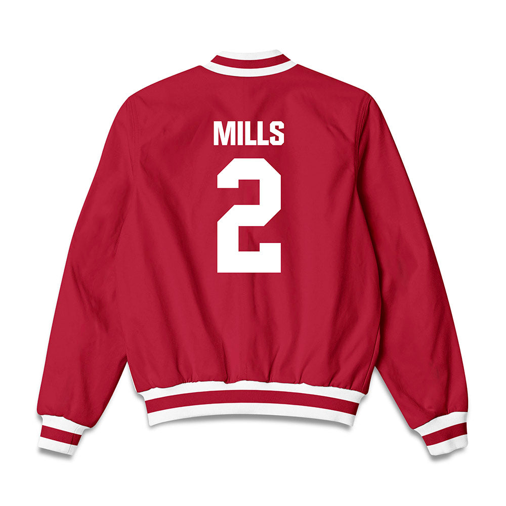 Indiana - NCAA Women's Volleyball : Carly Mills - Bomber Jacket-1