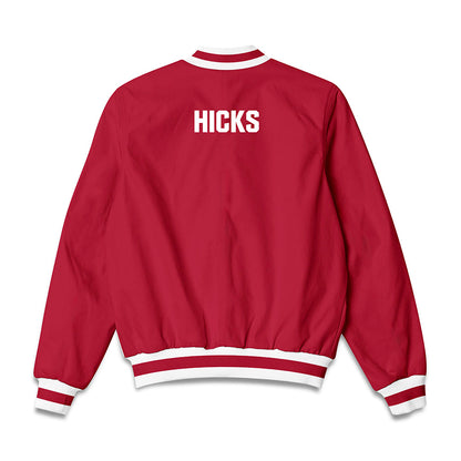 Indiana - NCAA Men's Cross Country : Garrett Hicks - Bomber Jacket-1