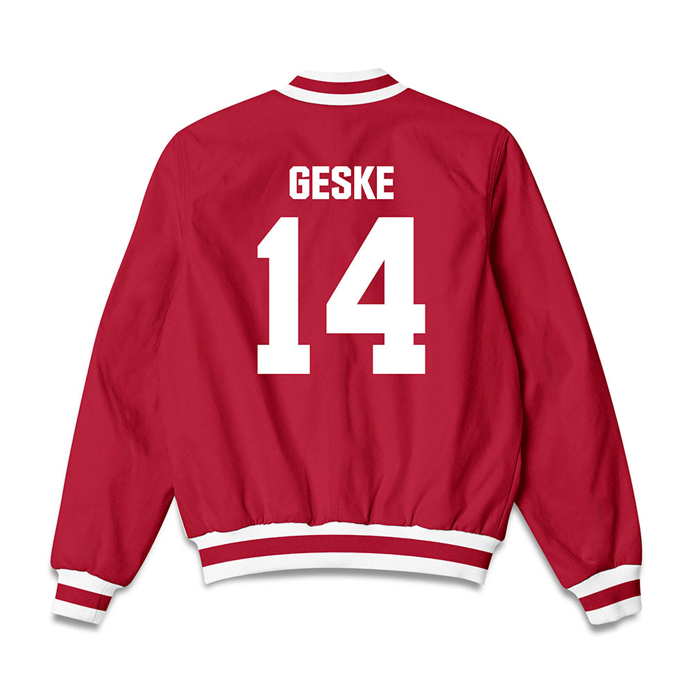 Indiana - NCAA Football : Maverick Geske - Bomber Jacket-1