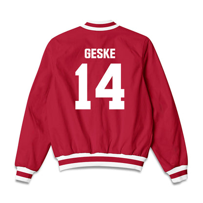 Indiana - NCAA Football : Maverick Geske - Bomber Jacket-1