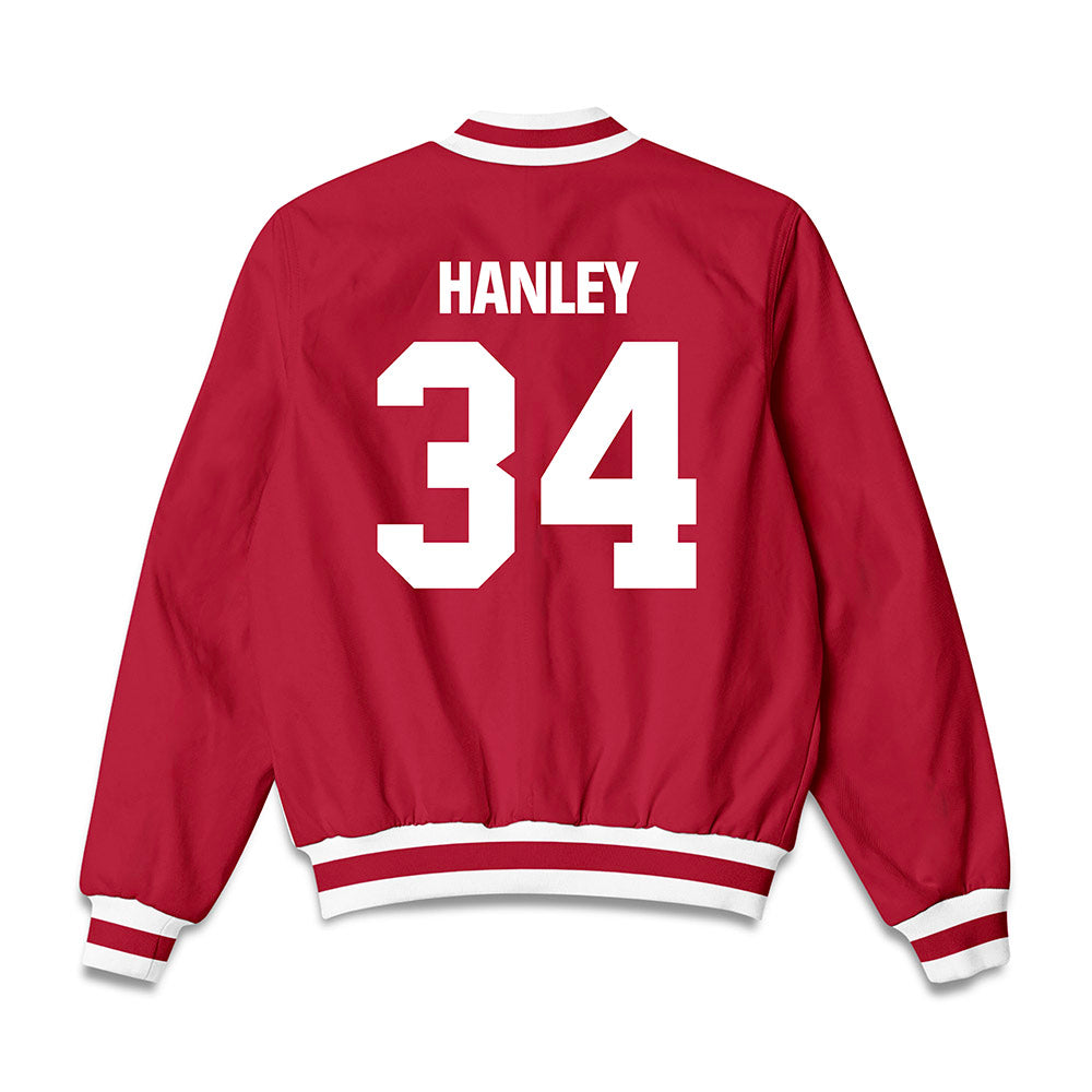 Indiana - NCAA Baseball : Jake Hanley - Bomber Jacket-1