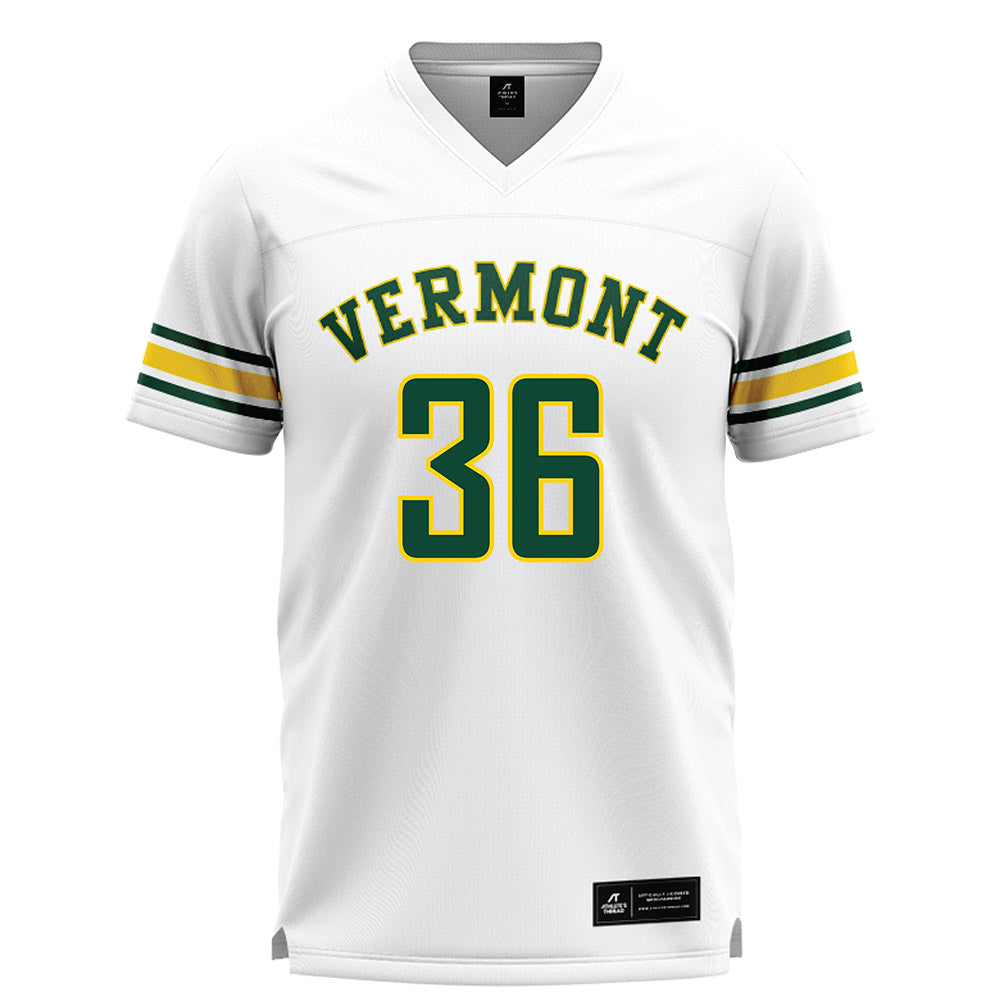 UVM - NCAA Men's Lacrosse : John Thomas - White Lacrosse Jersey -0