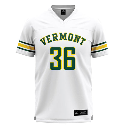 UVM - NCAA Men's Lacrosse : John Thomas - White Lacrosse Jersey -0