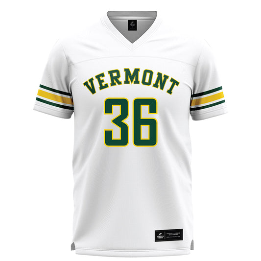 UVM - NCAA Men's Lacrosse : John Thomas - White Lacrosse Jersey -0