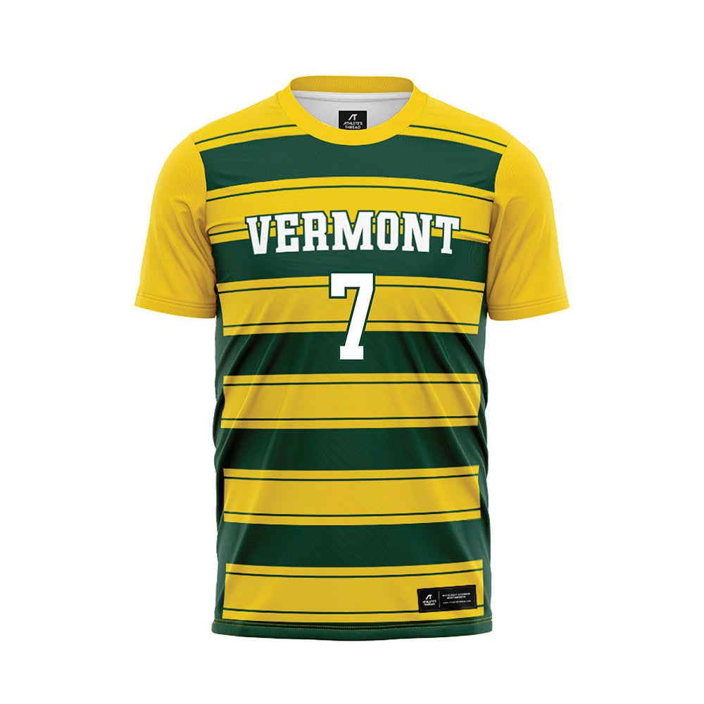 UVM - NCAA Men's Soccer : Andrew Millar - Gold Soccer Jersey-0