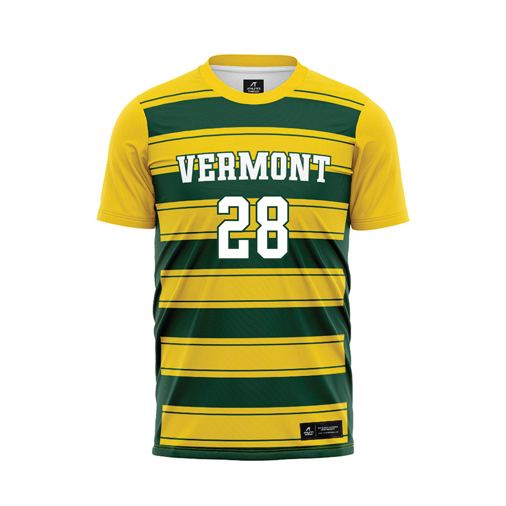 UVM - NCAA Men's Soccer : Zach Barrett - Gold Soccer Jersey-0