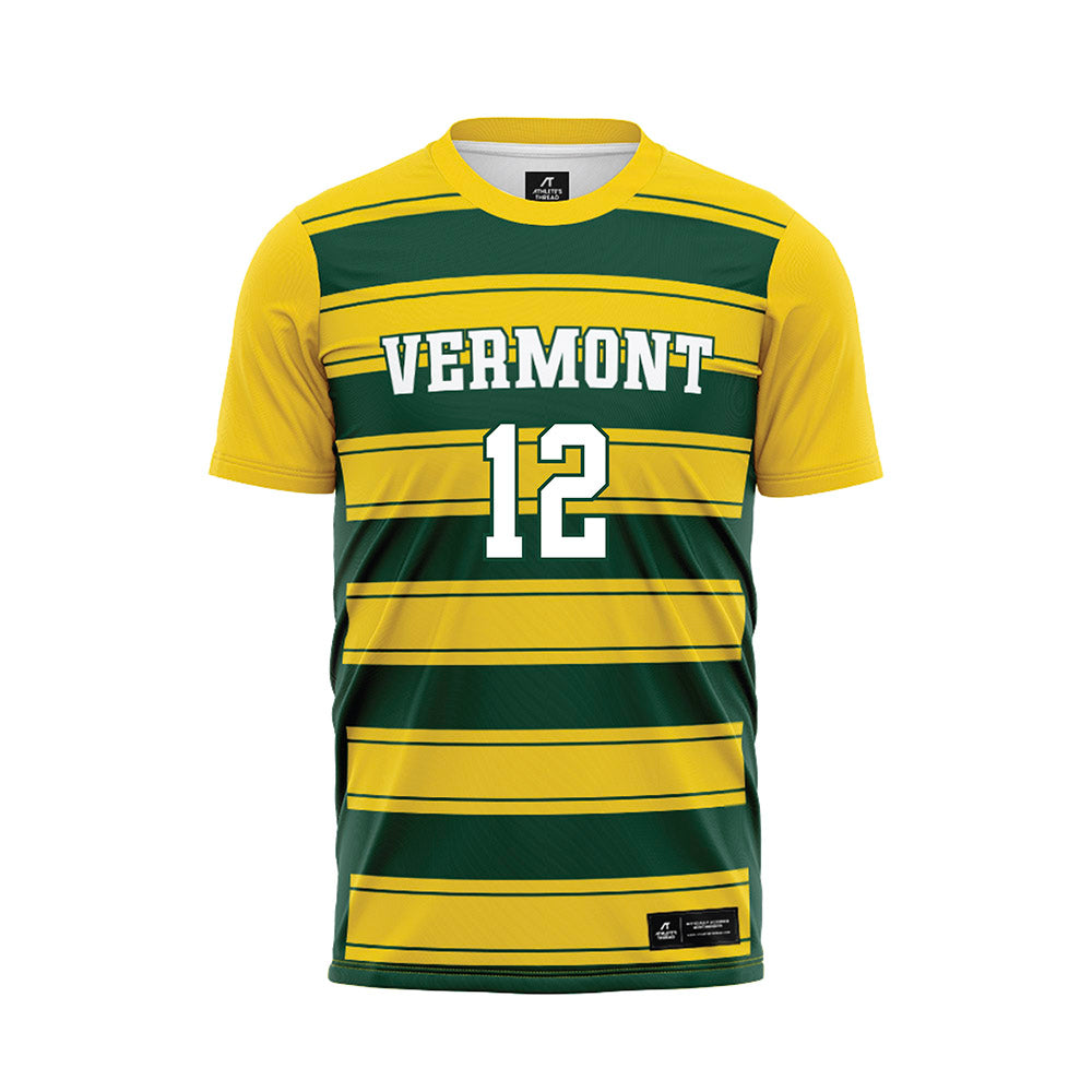 UVM - NCAA Men's Soccer : Nash Barlow - Gold Soccer Jersey-0