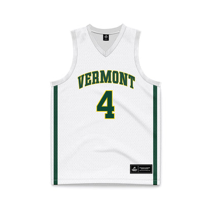 UVM - NCAA Women's Basketball : Madison Hall - White Basketball Jersey-0