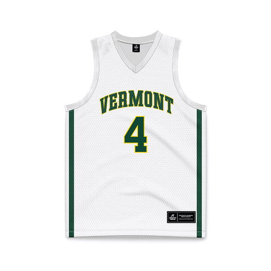 UVM - NCAA Women's Basketball : Madison Hall - White Basketball Jersey-0