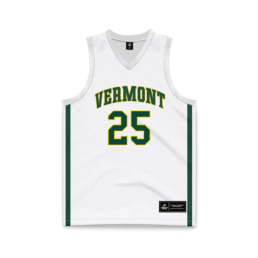 UVM - NCAA Women's Basketball : Nikola Priede - White Basketball Jersey-0