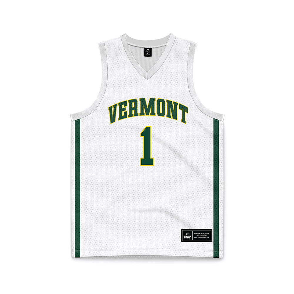 UVM - NCAA Women's Basketball : Jacklynn Hosier - White Basketball Jersey-0