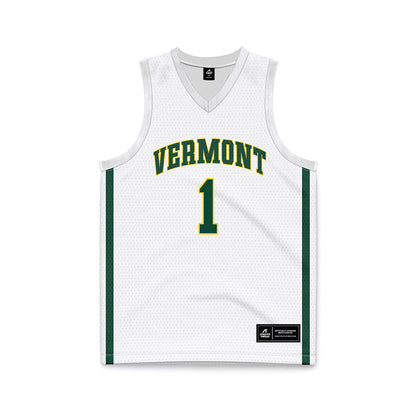 UVM - NCAA Women's Basketball : Jacklynn Hosier - White Basketball Jersey-0