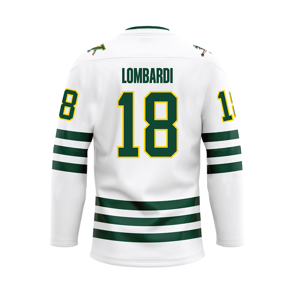 UVM - NCAA Men's Ice Hockey : Massimo Lombardi - White Hockey Jersey-1