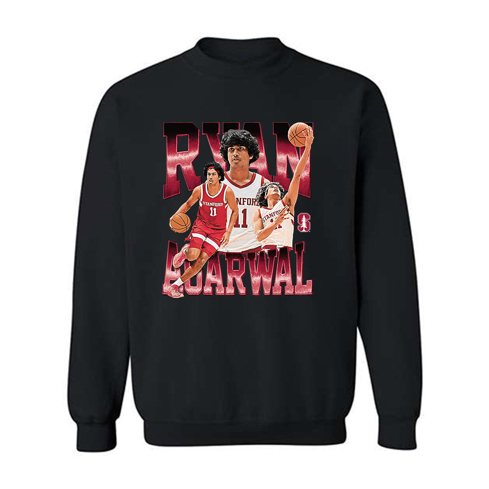 Stanford - NCAA Men's Basketball : Ryan Agarwal - Player Collage Crewneck Sweatshirt-0