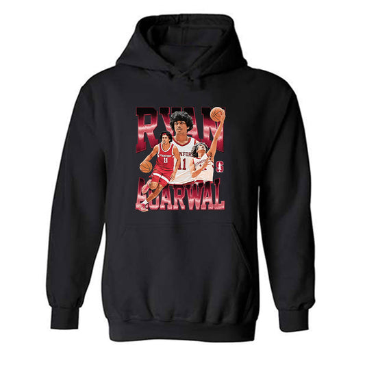 Stanford - NCAA Men's Basketball : Ryan Agarwal - Player Collage Hooded Sweatshirt-0