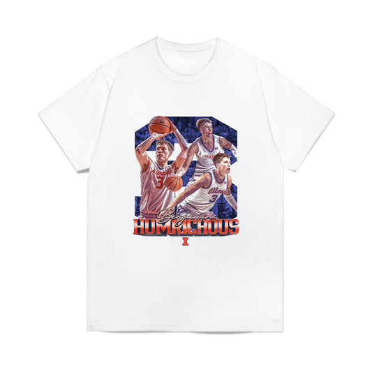Illinois - NCAA Men's Basketball : Benjamin Humrichous - Collage Comfort Colors T-Shirt-0
