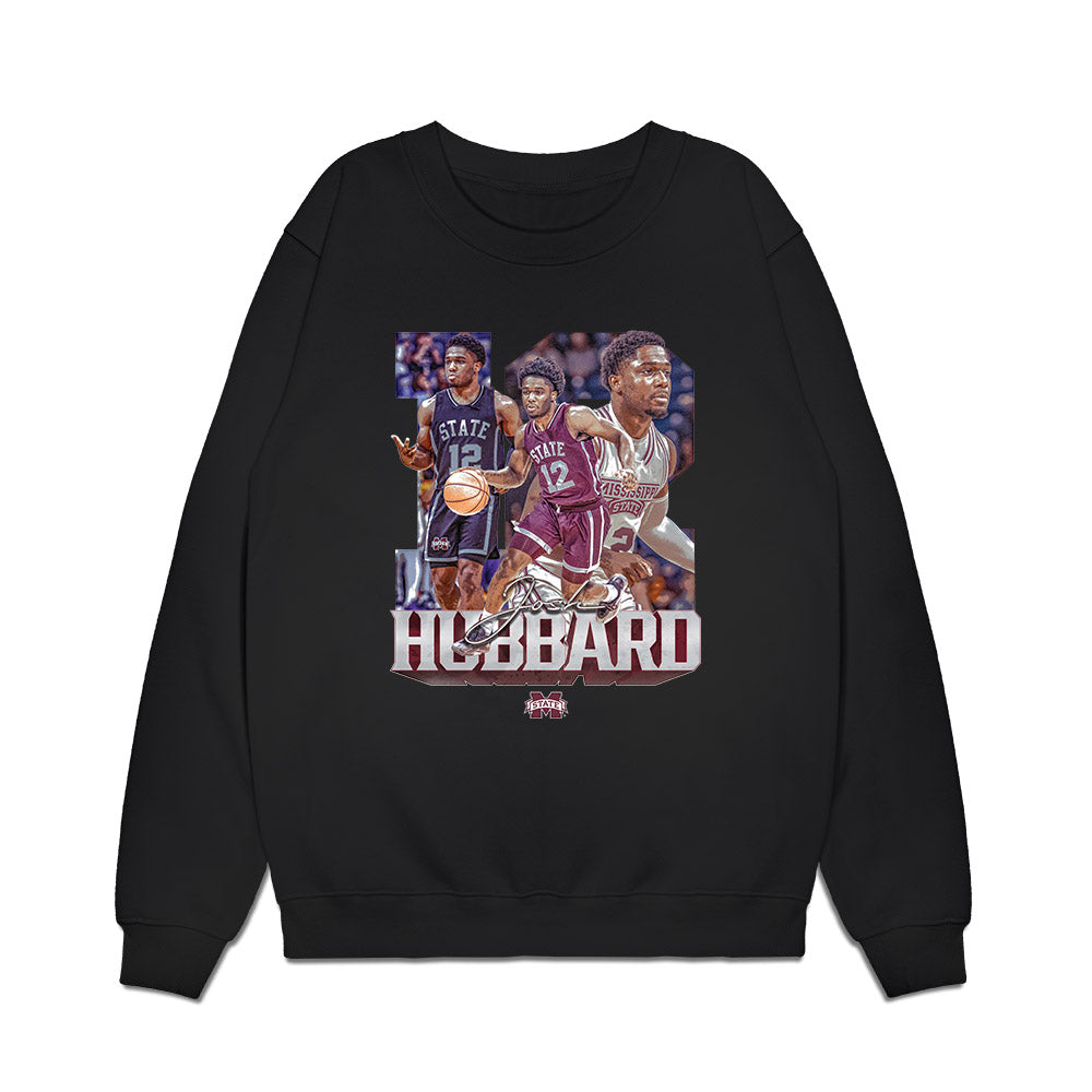 Mississippi State - NCAA Men's Basketball : Josh Hubbard - Player Collage Premium Crewneck Sweatshirt-0