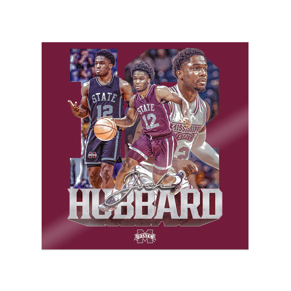 Mississippi State - NCAA Men's Basketball : Josh Hubbard - Player Collage Sticker-0