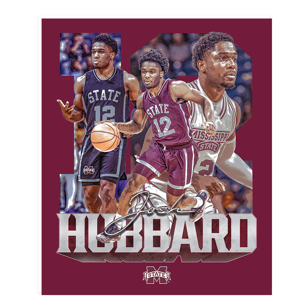 Mississippi State - NCAA Men's Basketball : Josh Hubbard - Player Collage Poster 20x24-0