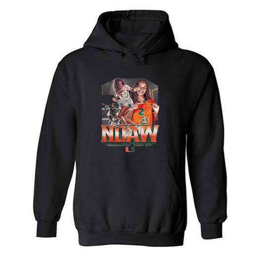 Miami - NCAA Women's Soccer : Dieynaba Ndaw - Hooded Sweatshirt-0