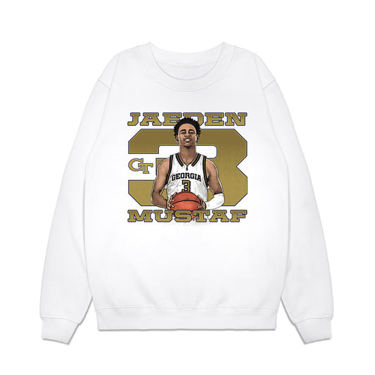 Georgia Tech - NCAA Men's Basketball : Jaeden Mustaf - Premium Crewneck Sweatshirt-0