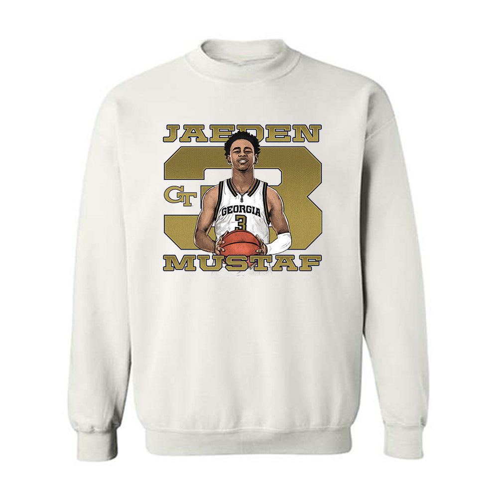 Georgia Tech - NCAA Men's Basketball : Jaeden Mustaf - Crewneck Sweatshirt-0