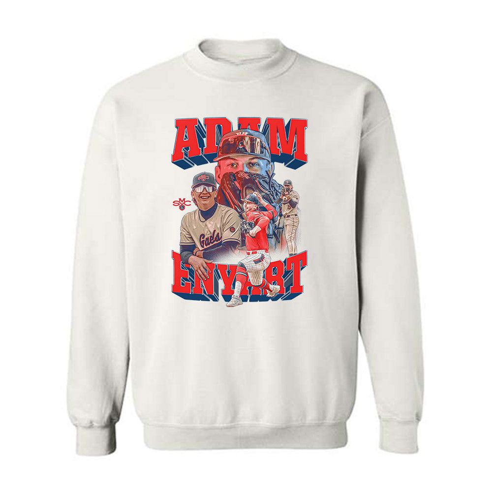 SMC - NCAA Baseball : Adam Enyart - Player Collage Crewneck Sweatshirt-0
