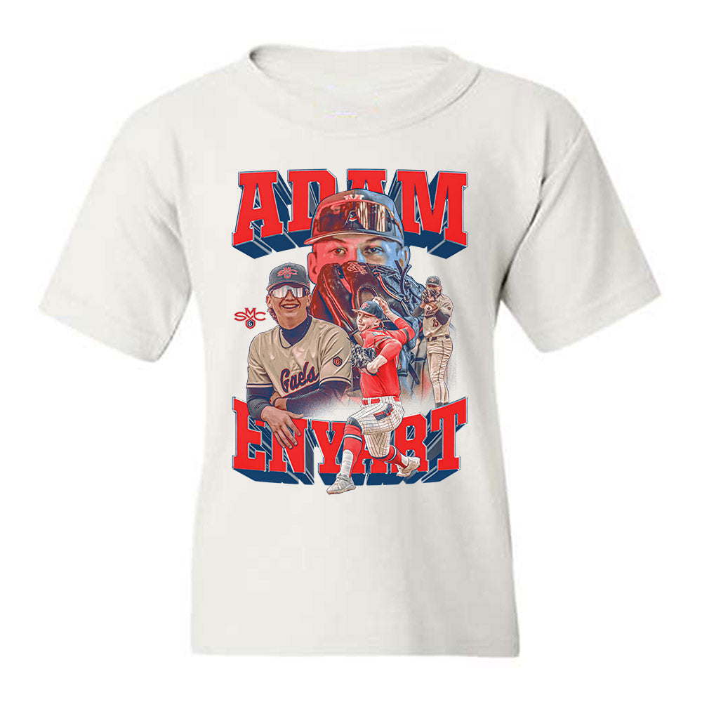 SMC - NCAA Baseball : Adam Enyart - Player Collage Youth T-Shirt-0