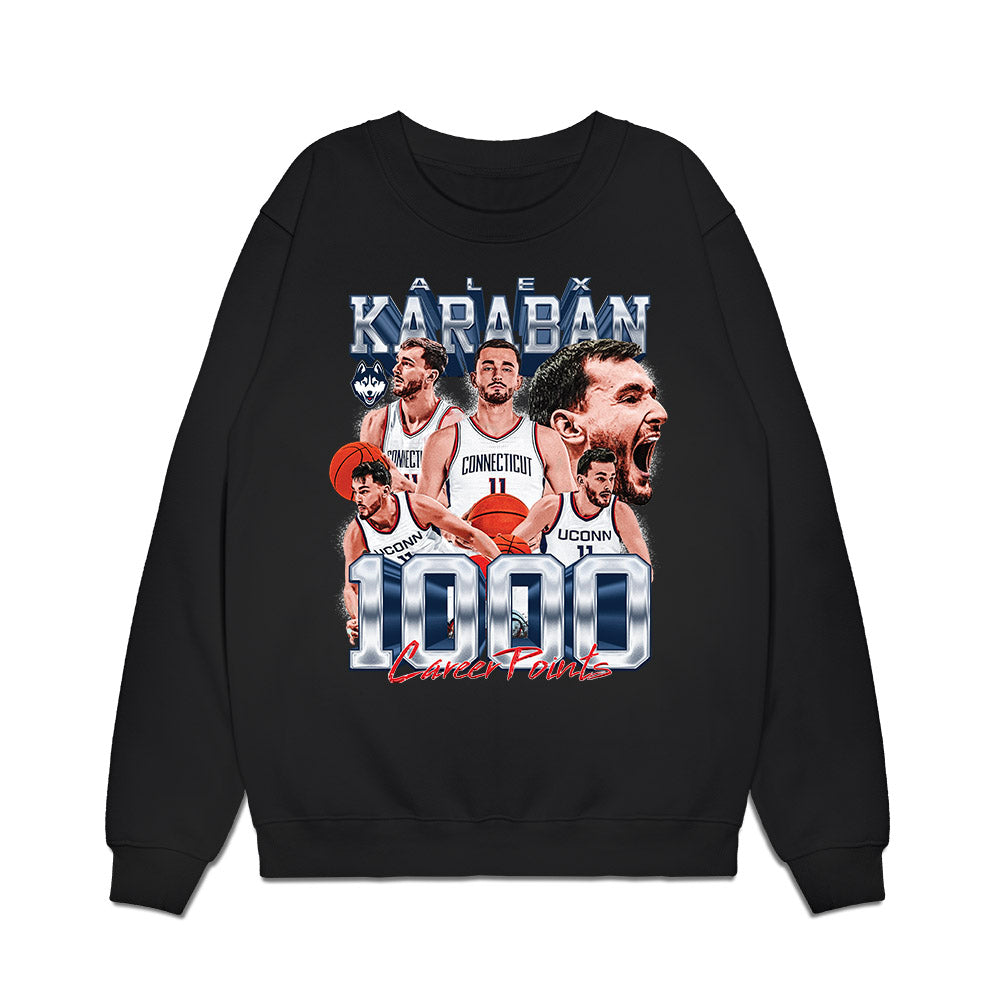 UConn - NCAA Men's Basketball : Alex Karaban - Collage Premium Crewneck Sweatshirt-0