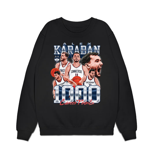 UConn - NCAA Men's Basketball : Alex Karaban - Collage Premium Crewneck Sweatshirt-0